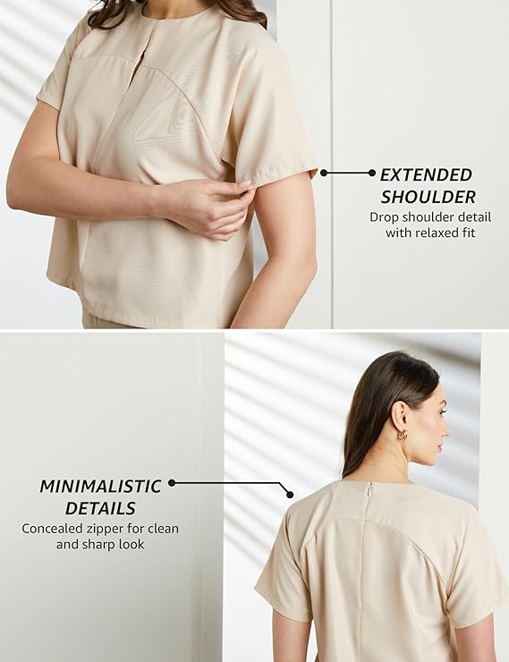 Symbol Premium Women's Polyester Crop Top (Relaxed Fit | Stylish | Desk-to-Dinner) (Available in Plus Sizes) - Image 3